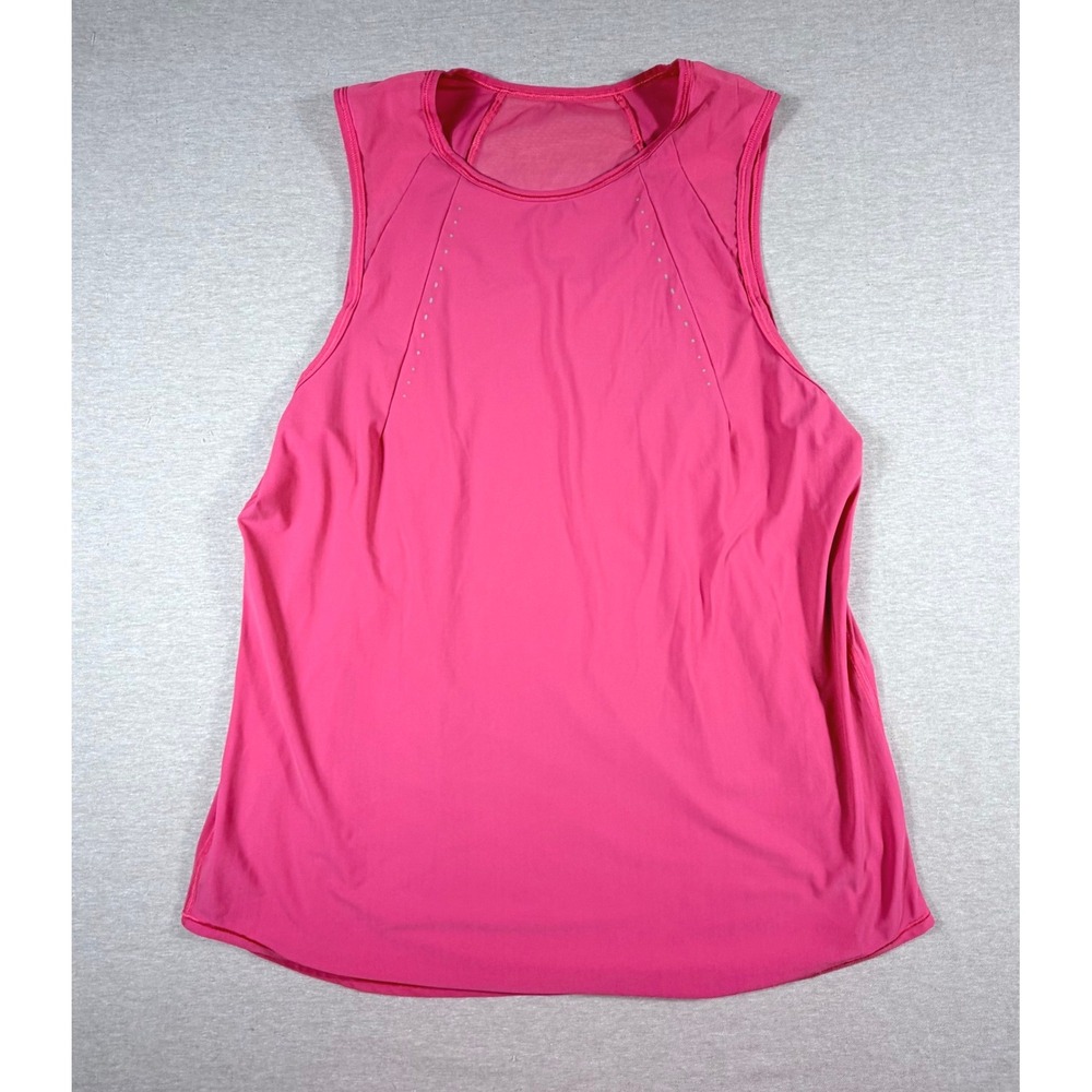 Lululemon Pink Sculpt Tank Top Mesh Back Pleated Activewear Training Running